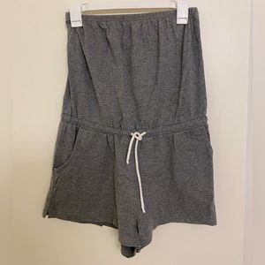 Gray tube jumpsuit